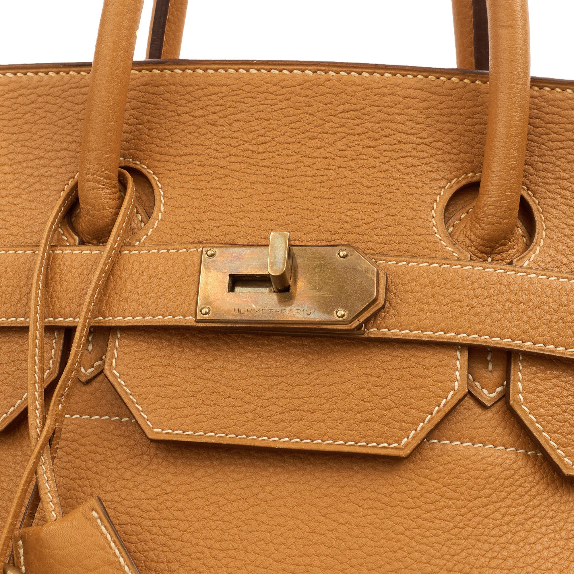 Hermes HAC (Haut à Courroies) 55 in Naturel Sable, Ardennes Leather