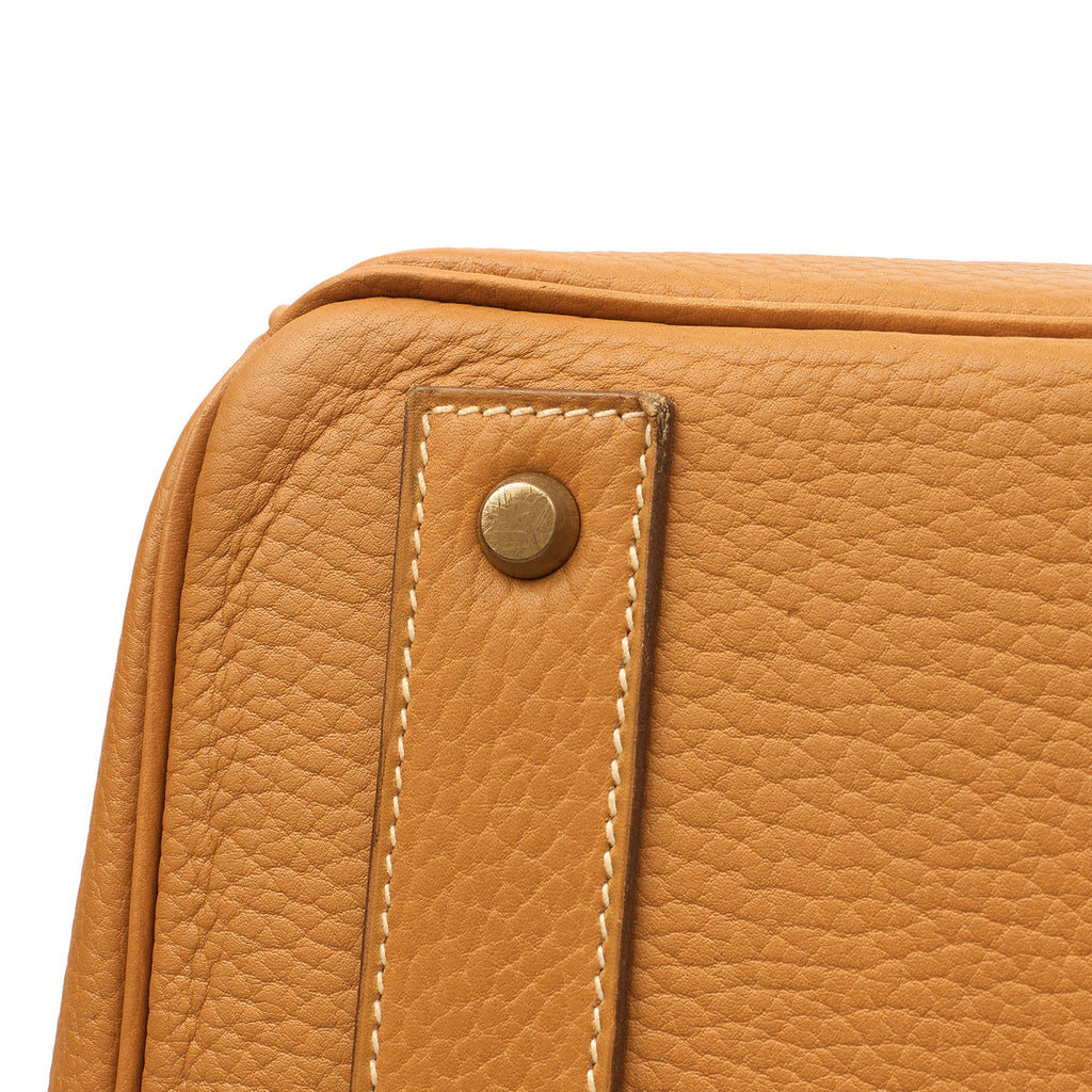 Hermes HAC (Haut à Courroies) 55 in Naturel Sable, Ardennes Leather