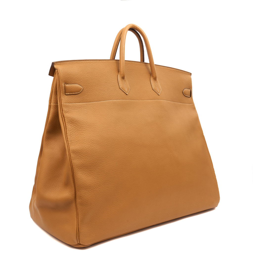 Hermes HAC (Haut à Courroies) 55 in Naturel Sable, Ardennes Leather