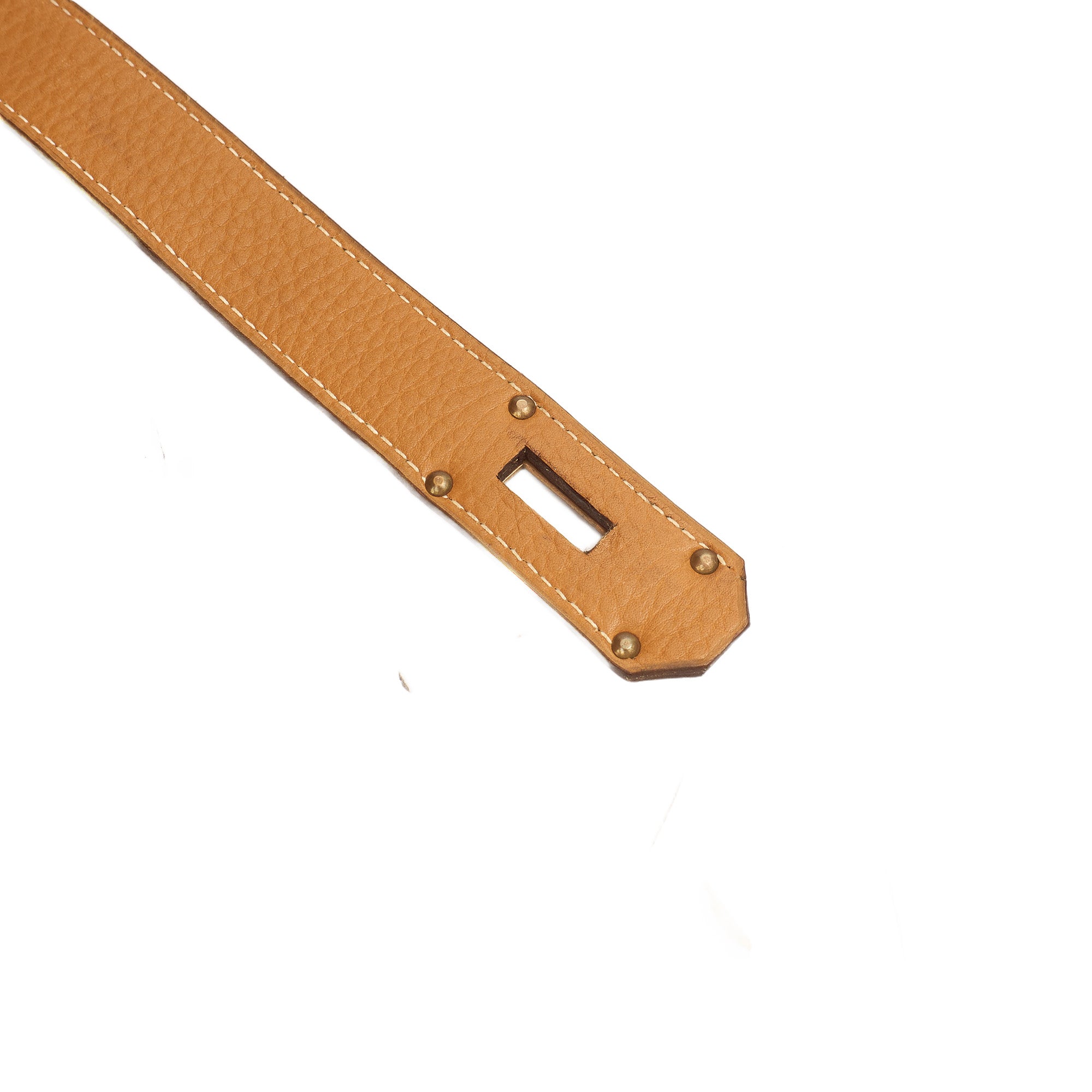 Hermes HAC (Haut à Courroies) 55 in Naturel Sable, Ardennes Leather