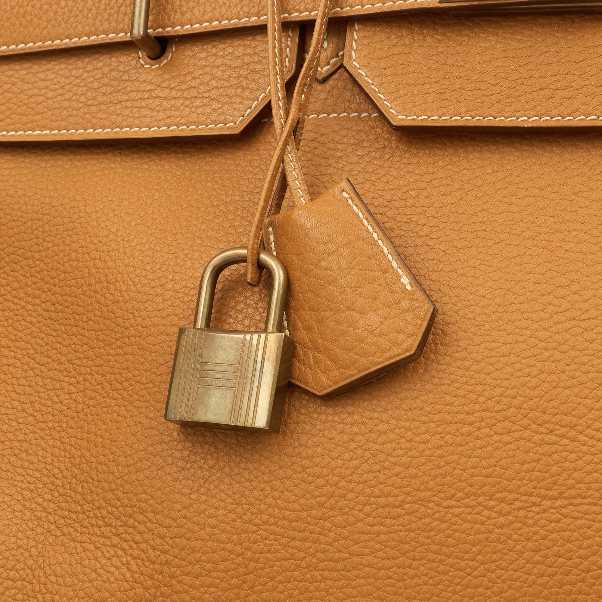 Hermes HAC (Haut à Courroies) 55 in Naturel Sable, Ardennes Leather