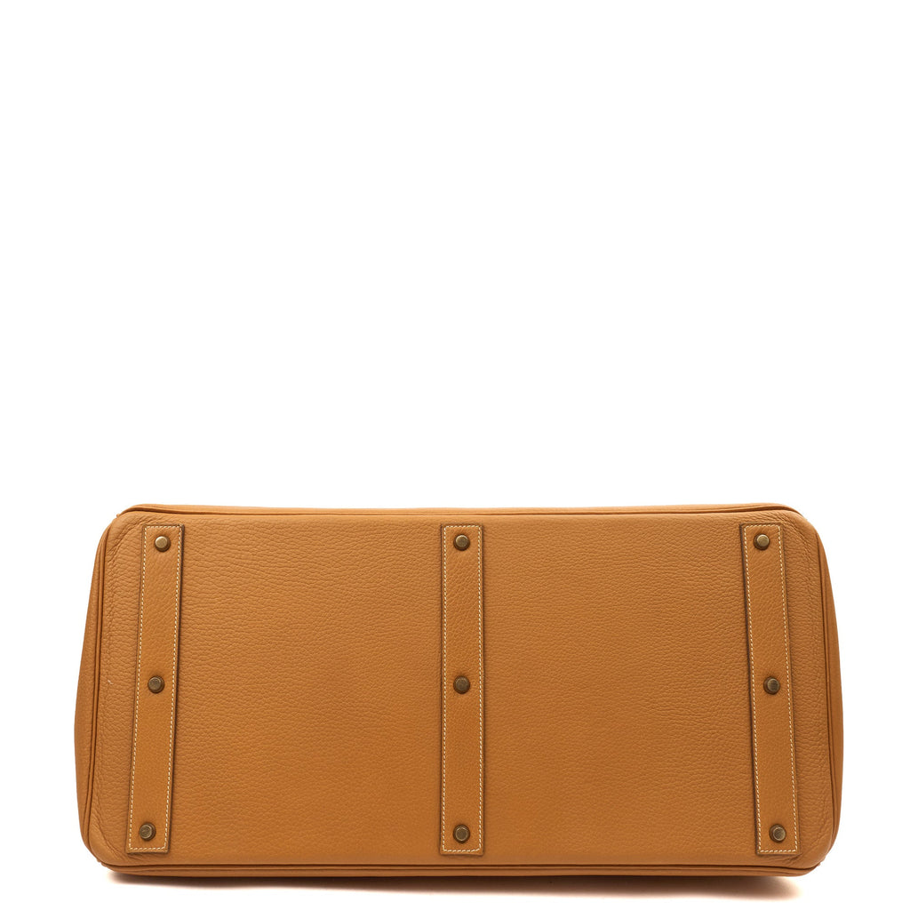 Hermes HAC (Haut à Courroies) 55 in Naturel Sable, Ardennes Leather