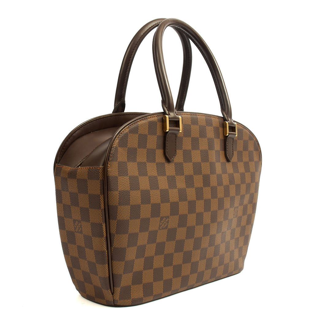 Louis Vuitton Top Handle Saria in Damier Ebene, Canvas