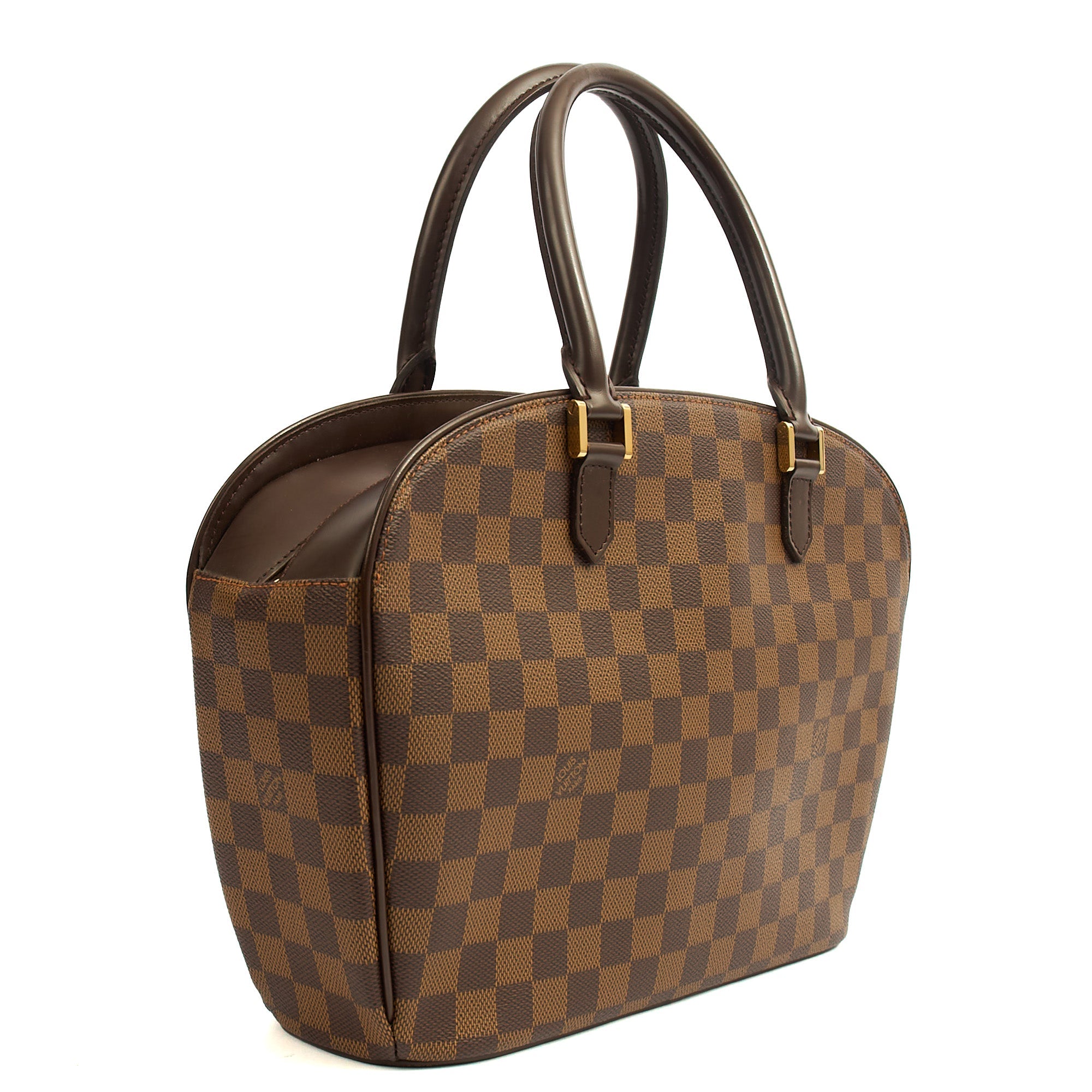 Louis Vuitton Top Handle Saria in Damier Ebene, Canvas