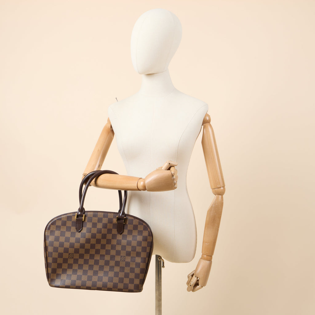 Louis Vuitton Top Handle Saria in Damier Ebene, Canvas