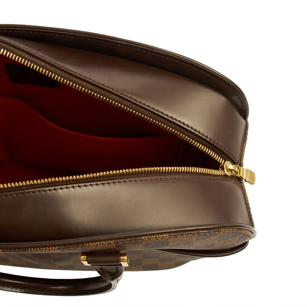 Louis Vuitton Top Handle Saria in Damier Ebene, Canvas