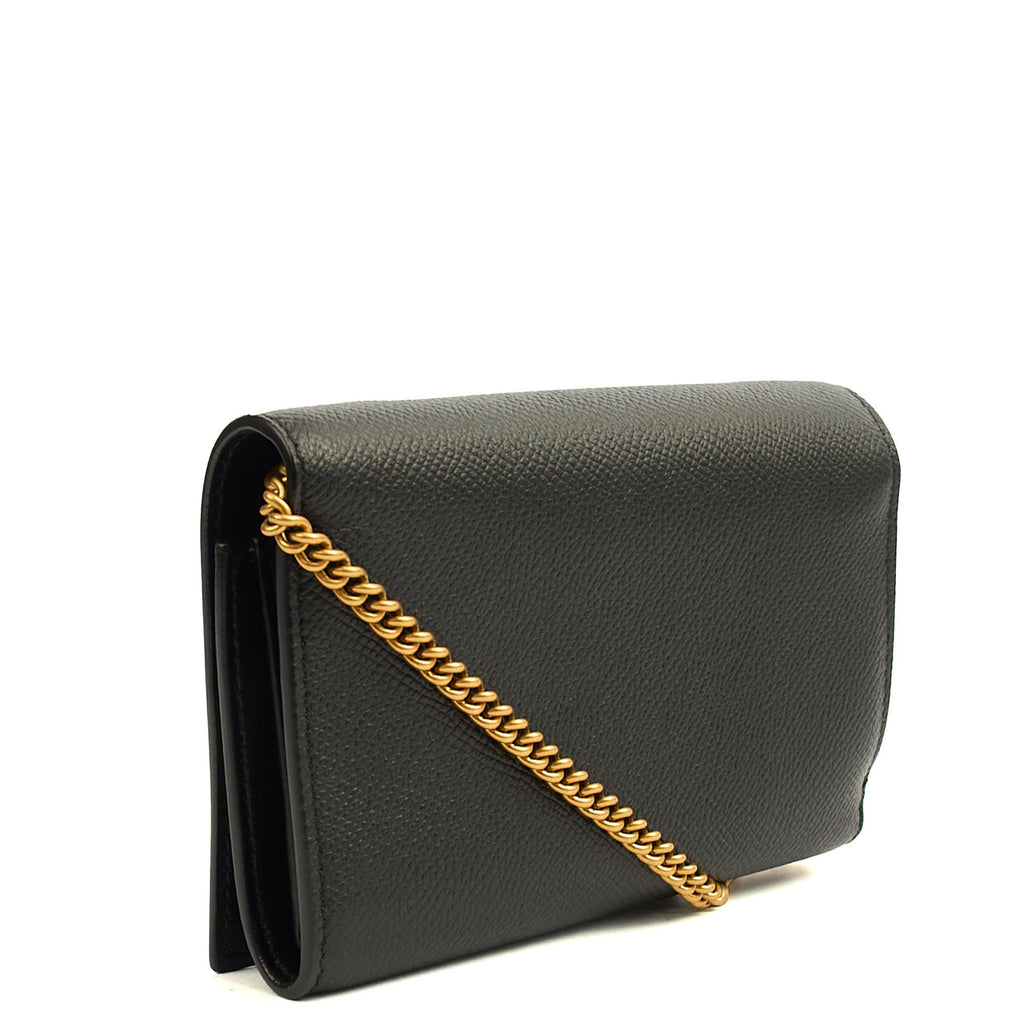 Balenciaga Cross Body Gossip Wallet On Chain in Black, Veau (Calfskin)