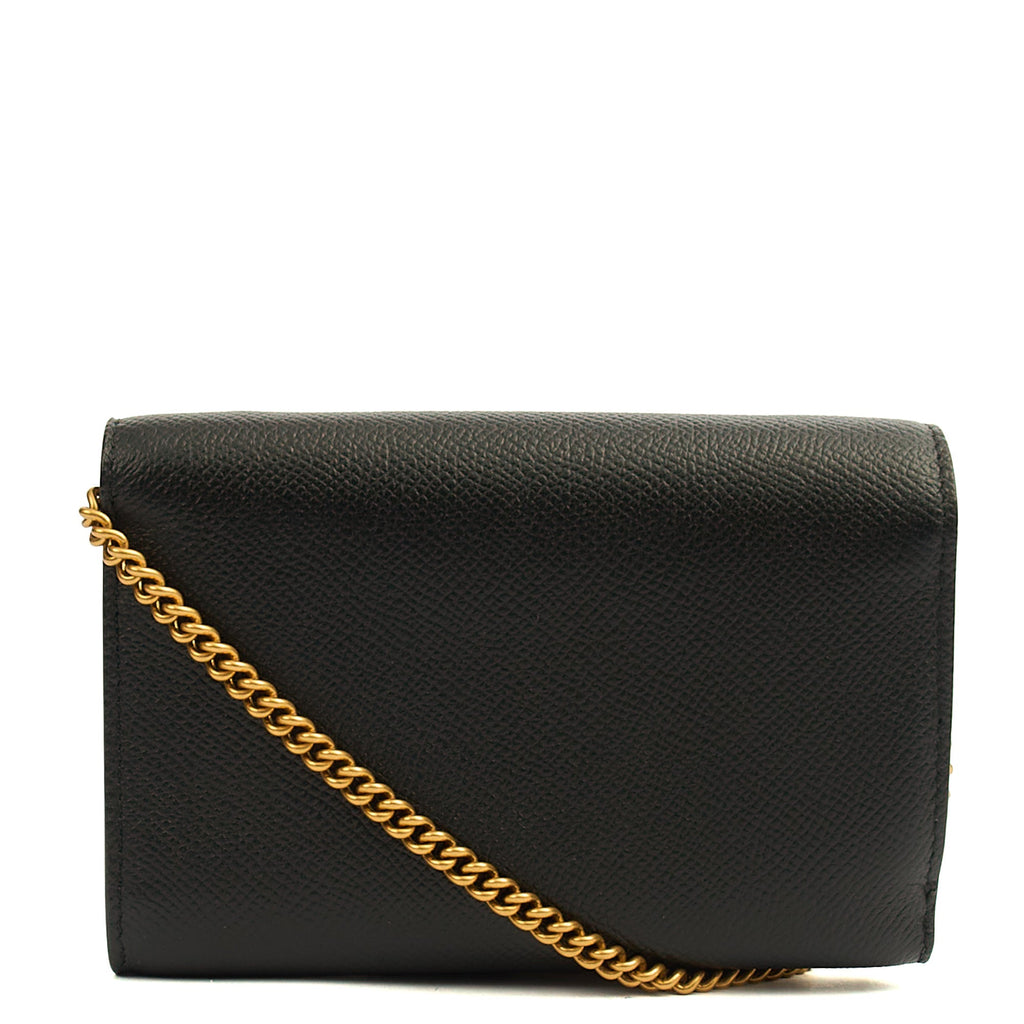 Balenciaga Cross Body Gossip Wallet On Chain in Black, Veau (Calfskin)