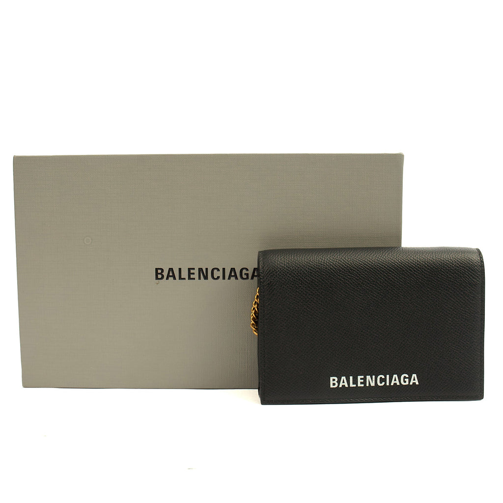 Balenciaga Cross Body Gossip Wallet On Chain in Black, Veau (Calfskin)