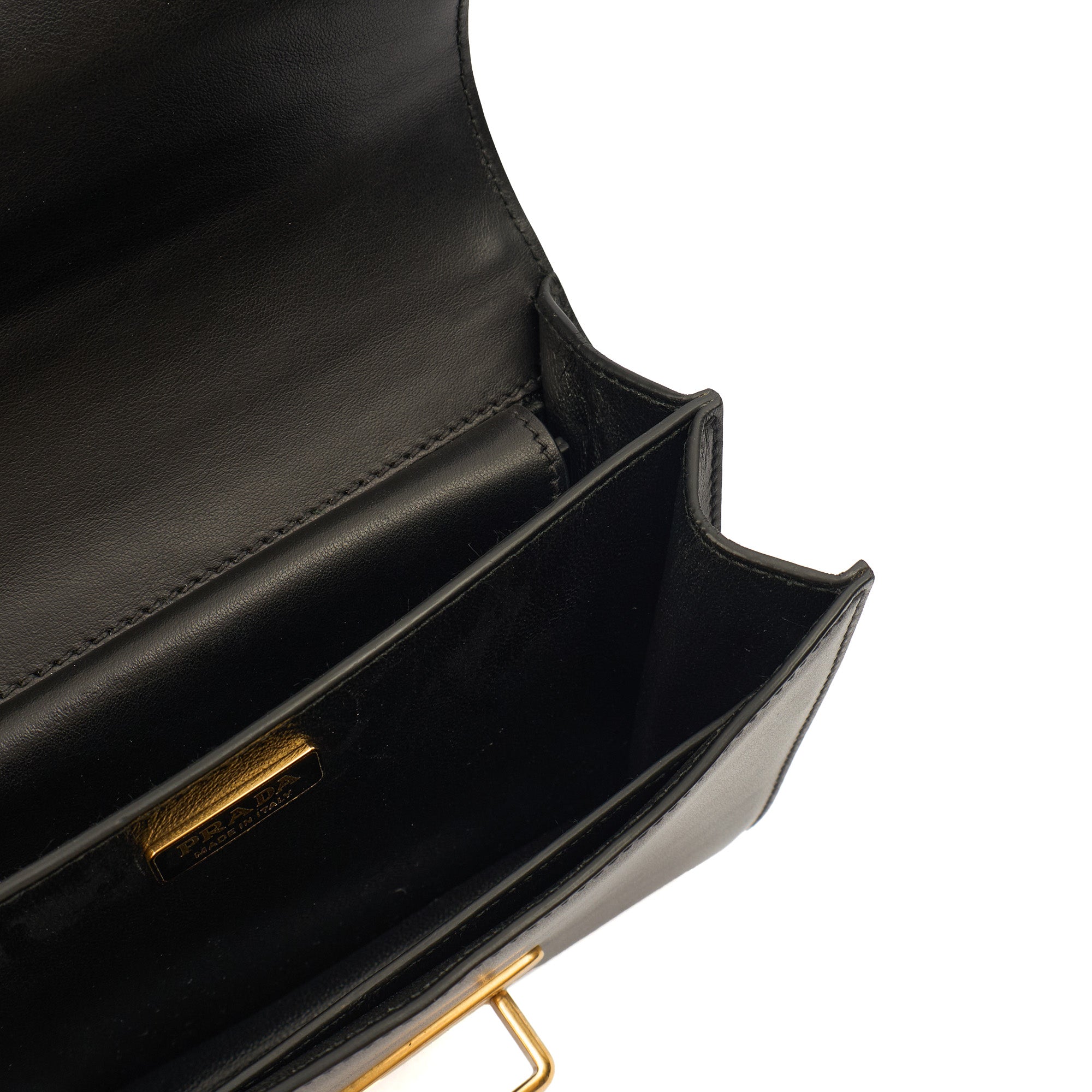 Prada Mini Bag Cahier Small in Black, Leather