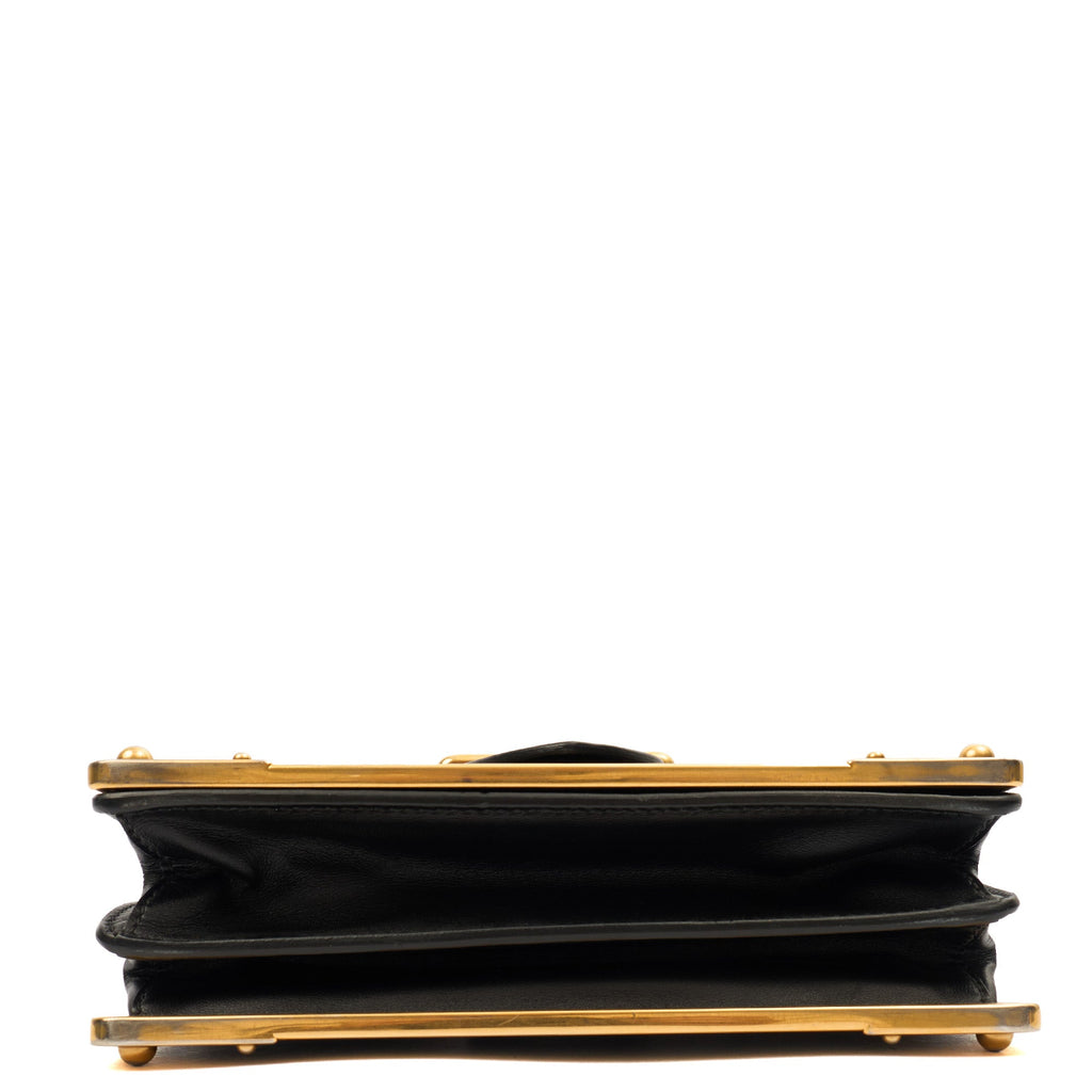 Prada Mini Bag Cahier Small in Black, Leather
