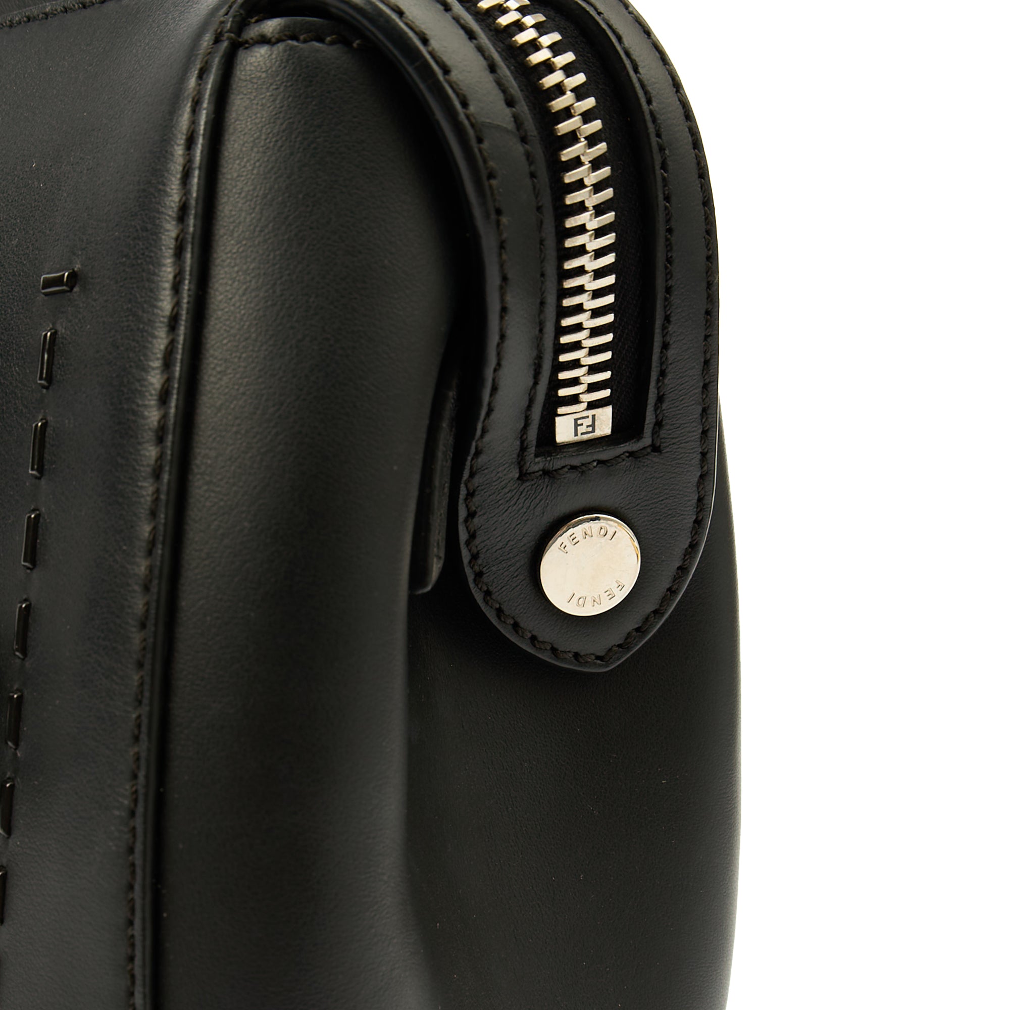Fendi Tote Dot Com in Black, Leather