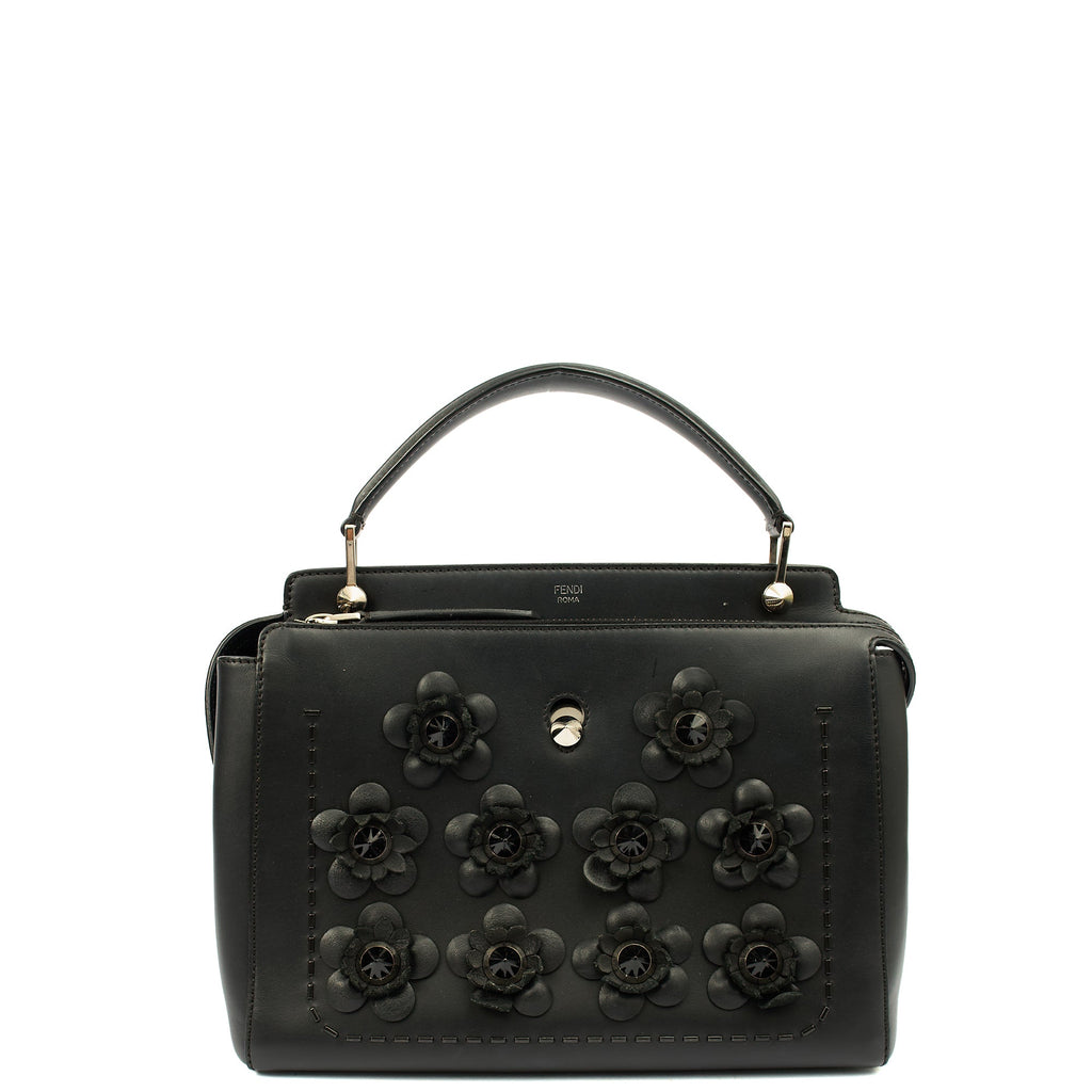 Fendi Tote Dot Com in Black, Leather