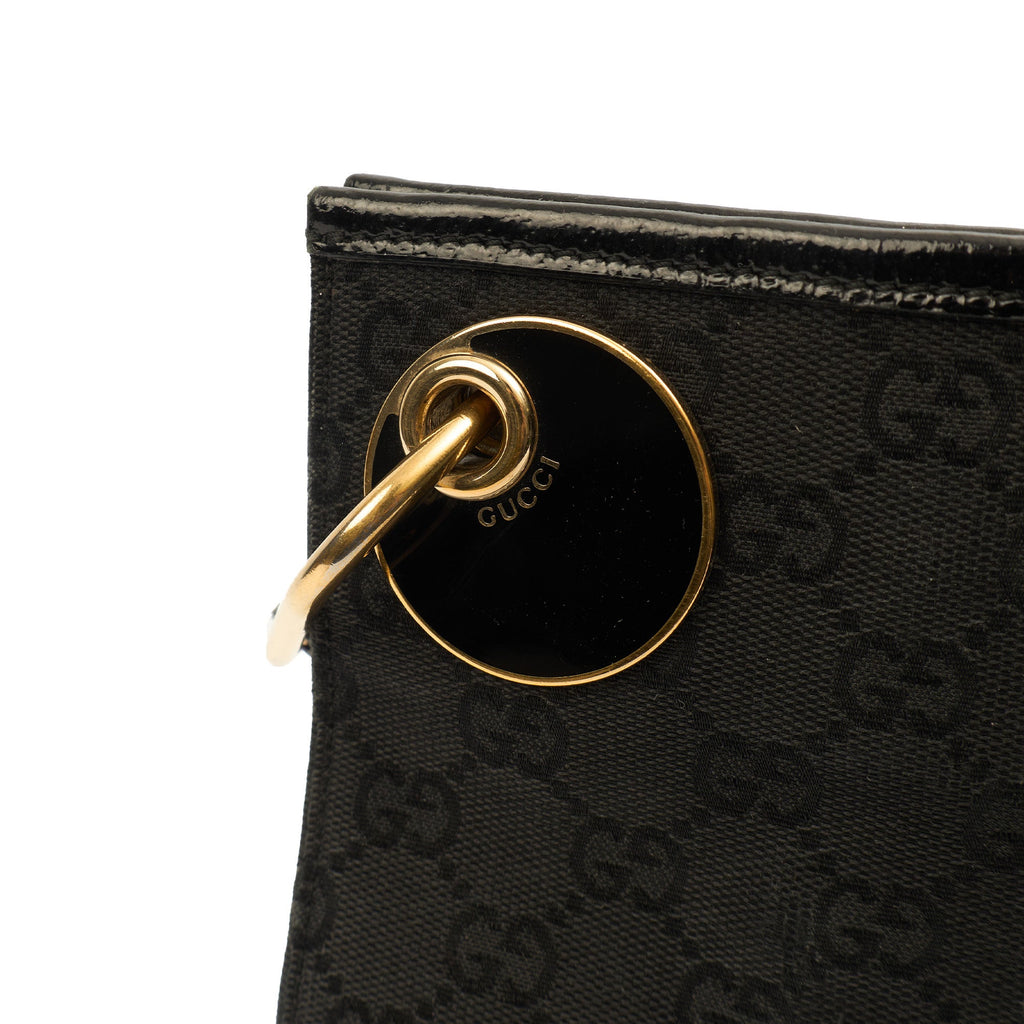 Gucci Cross Body Vintage Shoulder Bag in Black, GG Canvas