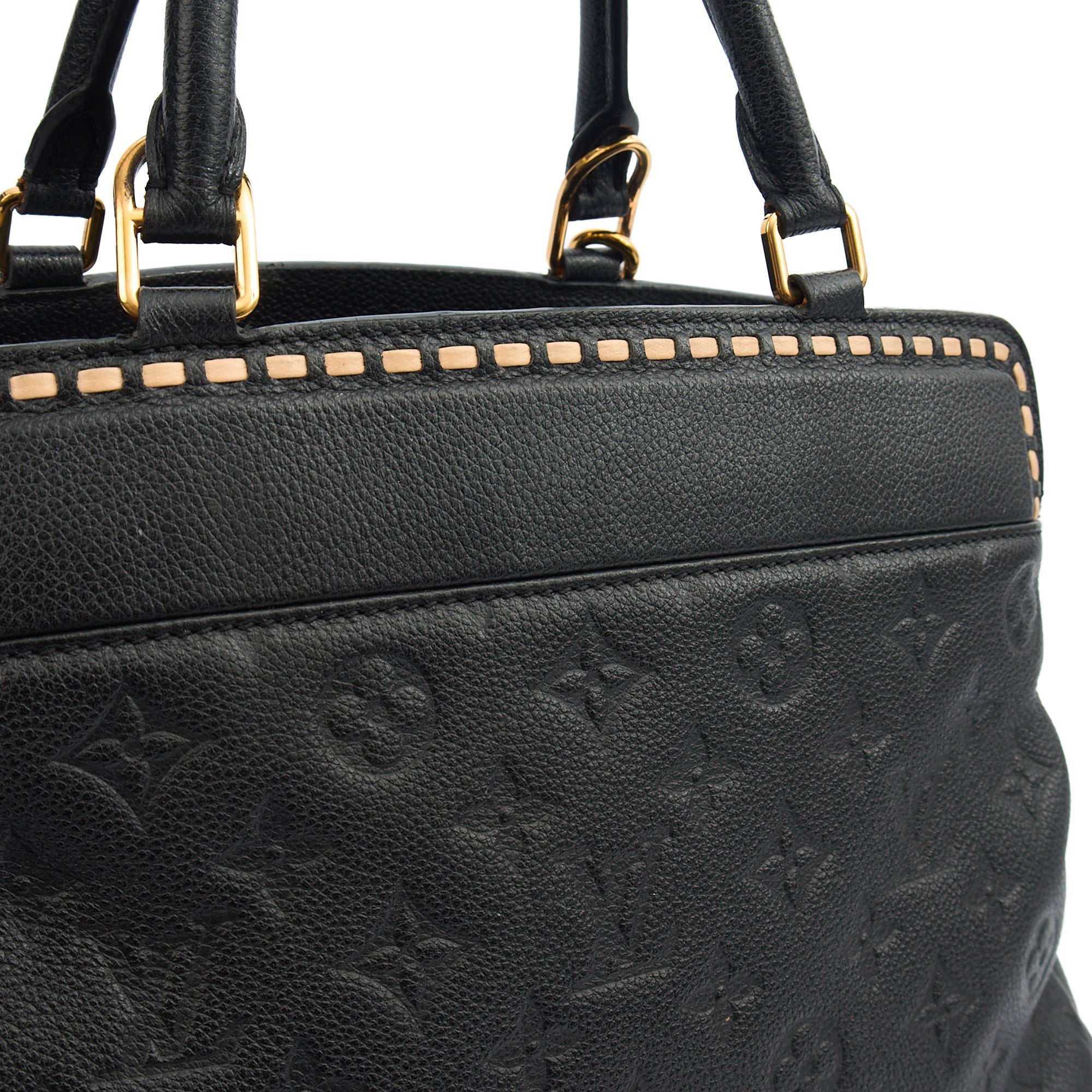 Louis Vuitton Tote Vosges in Black, Empreinte Leather