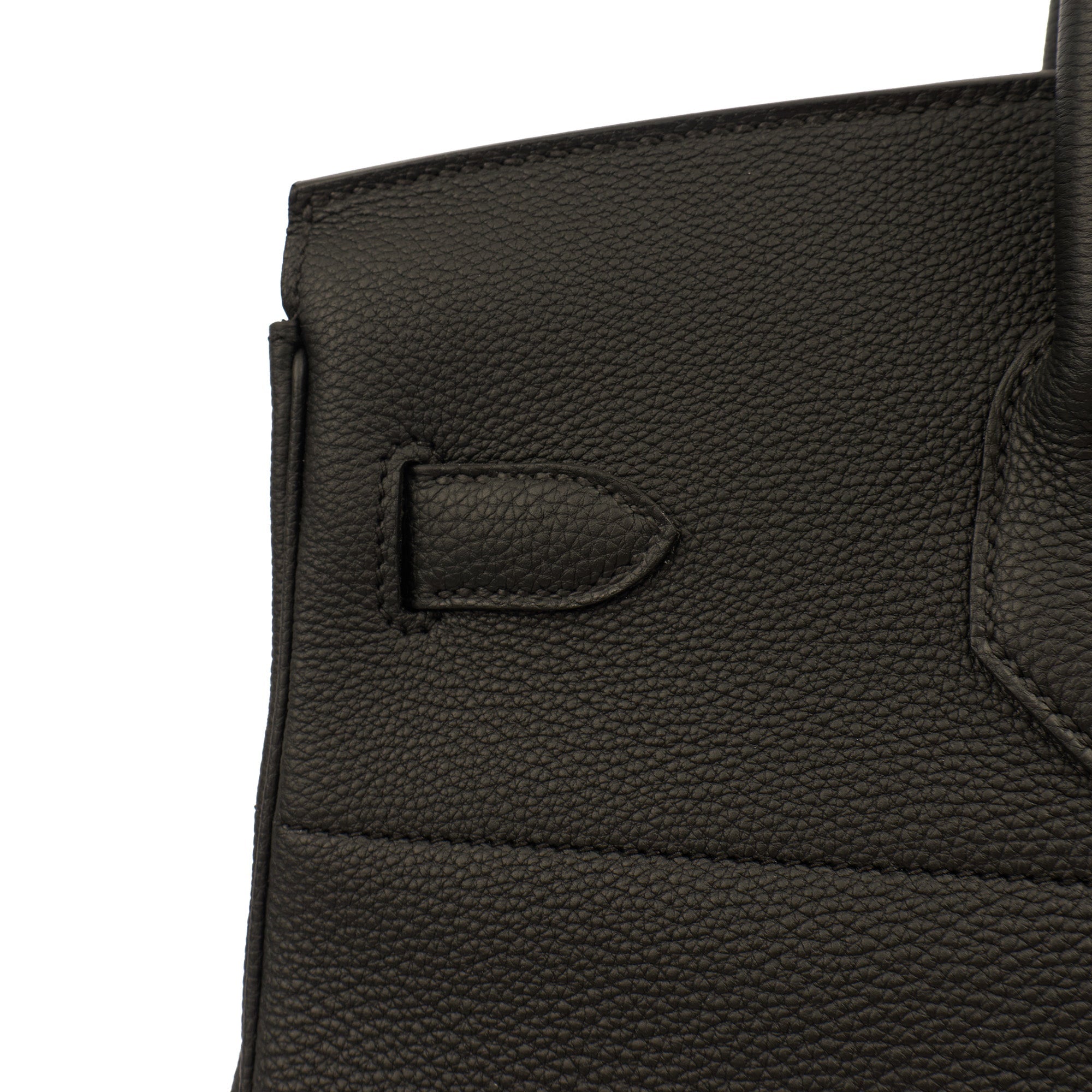 Hermes HAC 40 (Haut à Courroies) in Black, Togo Leather with So Black Hardware