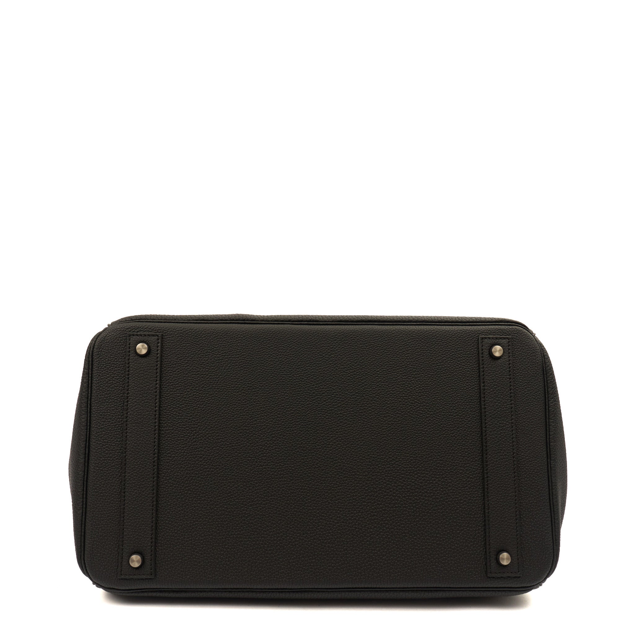 Hermes HAC 40 (Haut à Courroies) in Black, Togo Leather with So Black Hardware