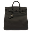 Hermes HAC 40 (Haut à Courroies) in Black, Togo Leather with So Black Hardware