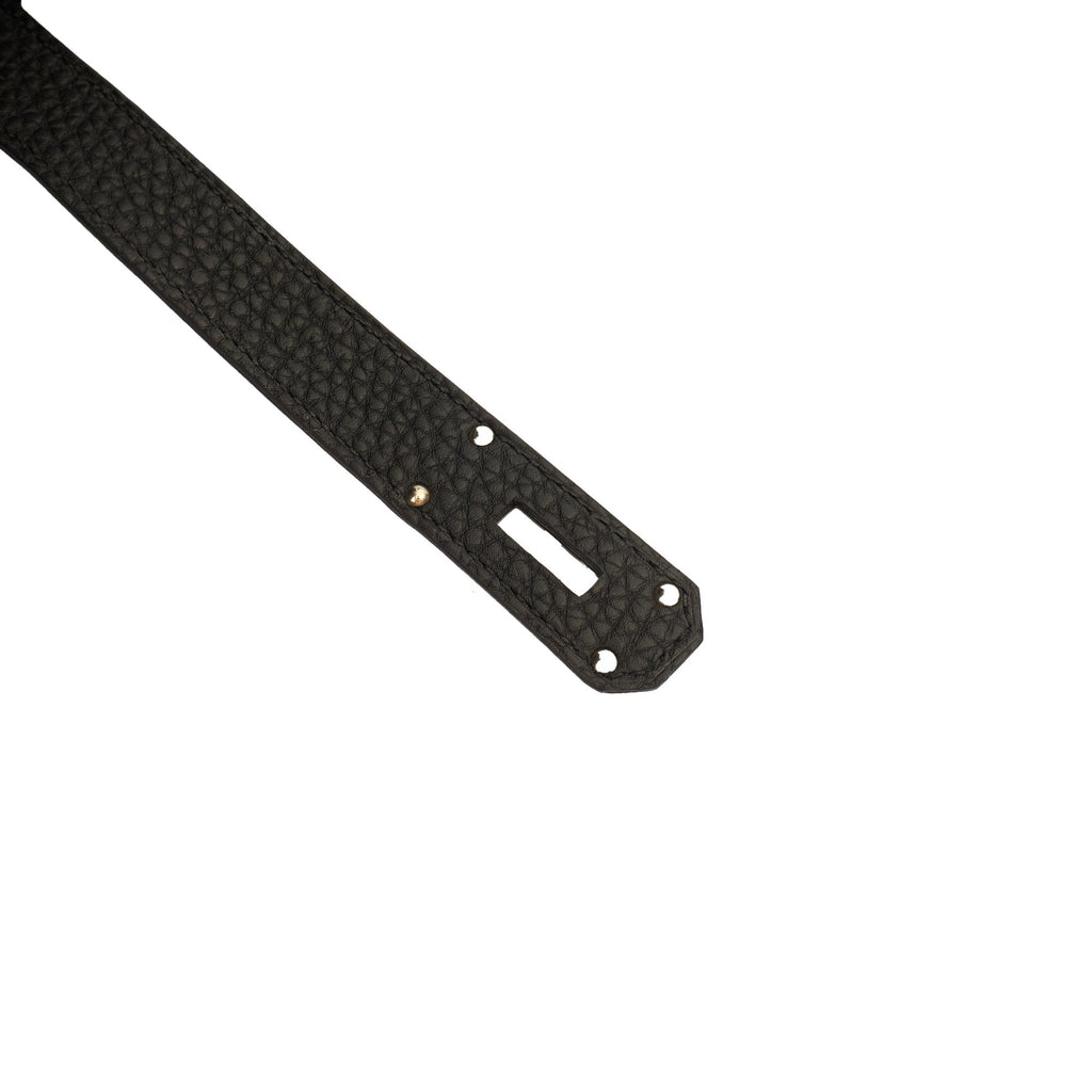 Hermes HAC 40 (Haut à Courroies) in Black, Togo Leather with So Black Hardware