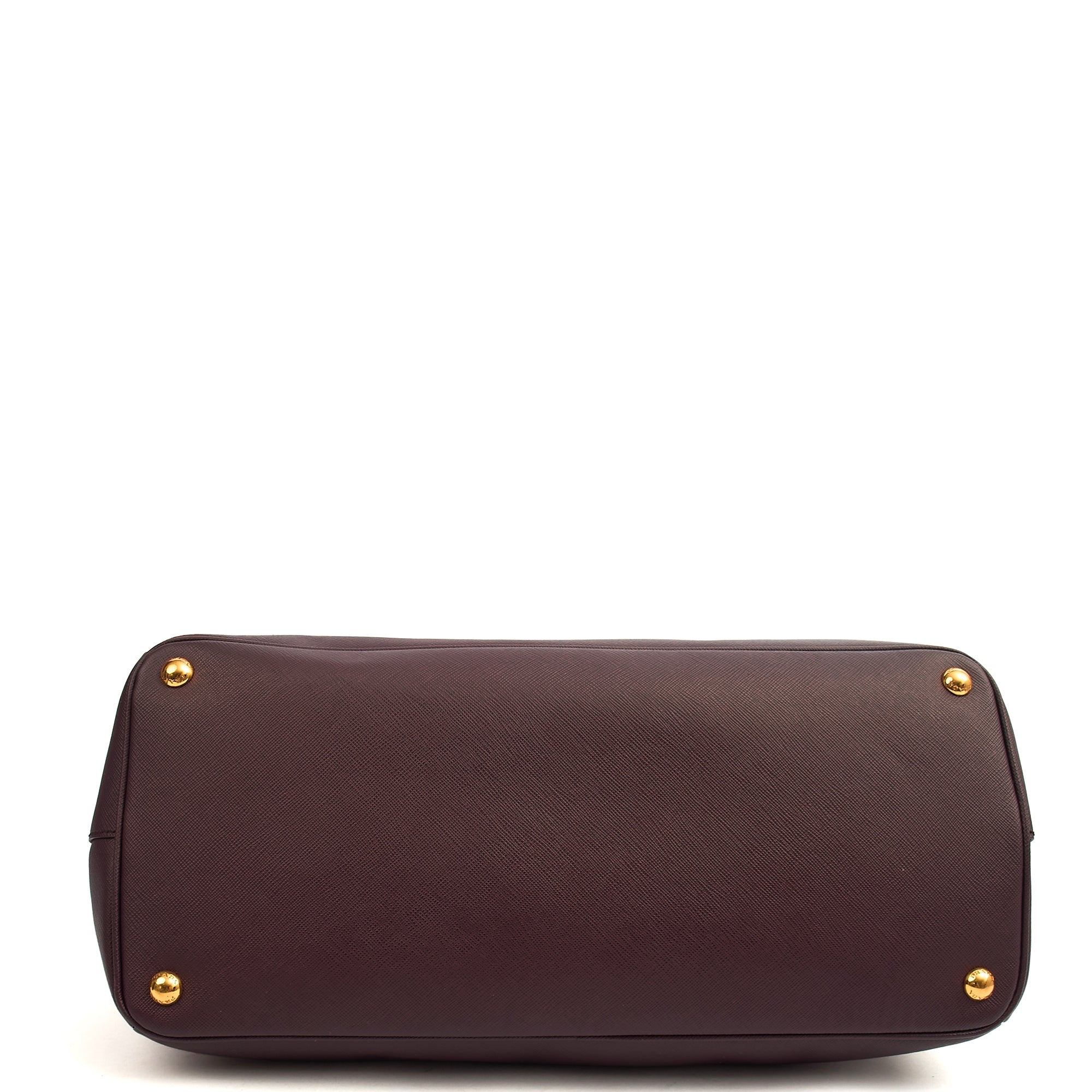 Prada Tote Galleria - Medium Double Zip Tote in Cognac, Saffiano Leather