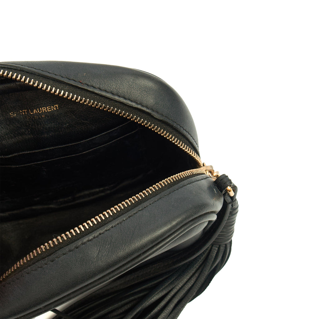 Saint Laurent Cross Body Lou - Mini in Black, Calfskin Leather