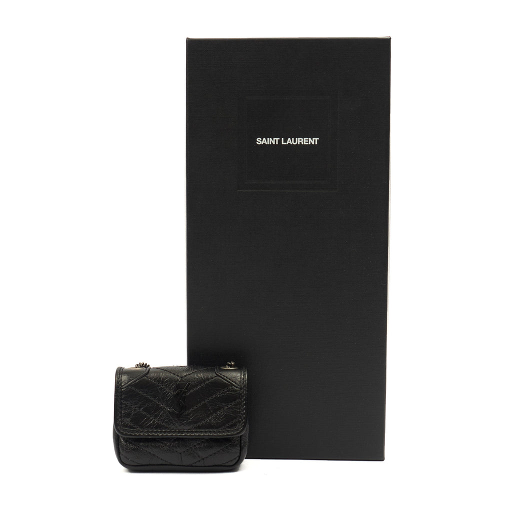 Saint Laurent Mini Bag Niki- Baby in Black, Leather