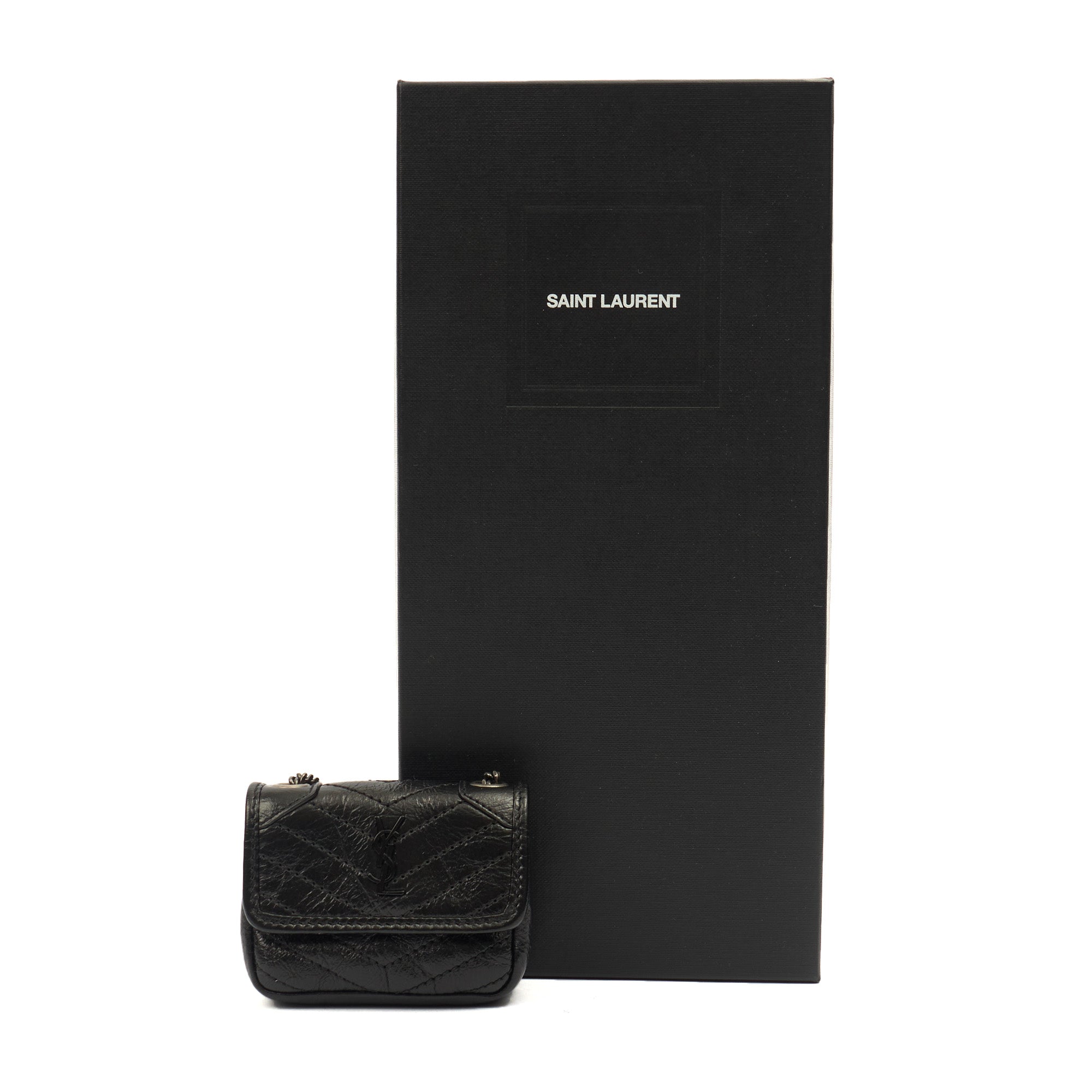Saint Laurent Mini Bag Niki- Baby in Black, Leather