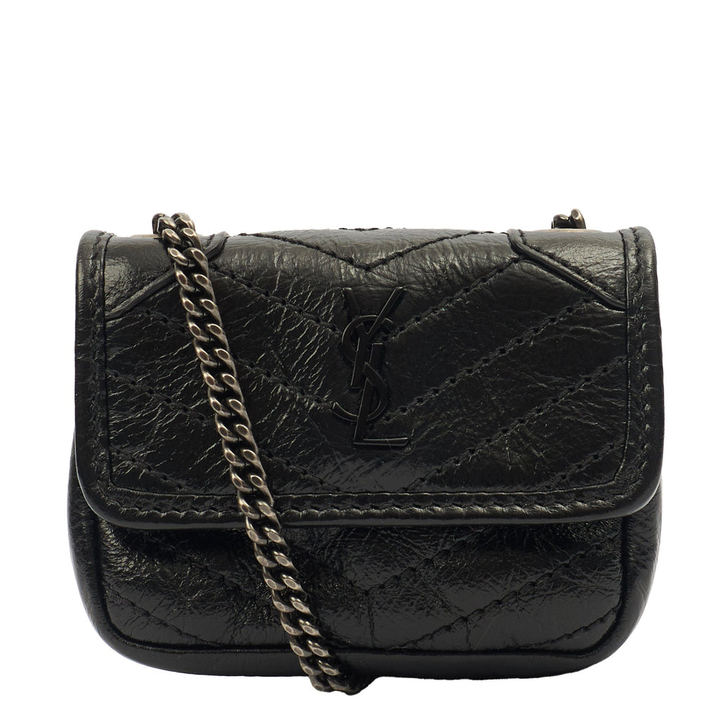 Saint Laurent Mini Bag Niki- Baby in Black, Leather