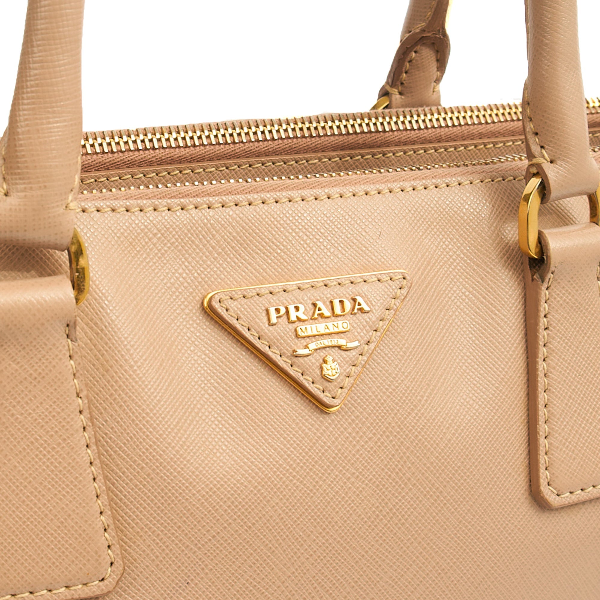 Prada Tote Galleria - Medium Double Zip Tote in Pink, Saffiano Leather