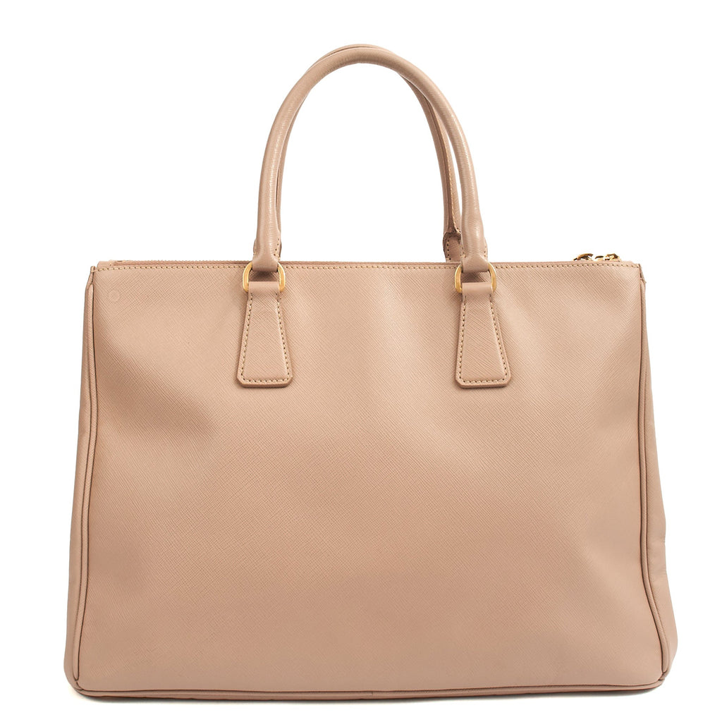 Prada Tote Galleria - Medium Double Zip Tote in Pink, Saffiano Leather