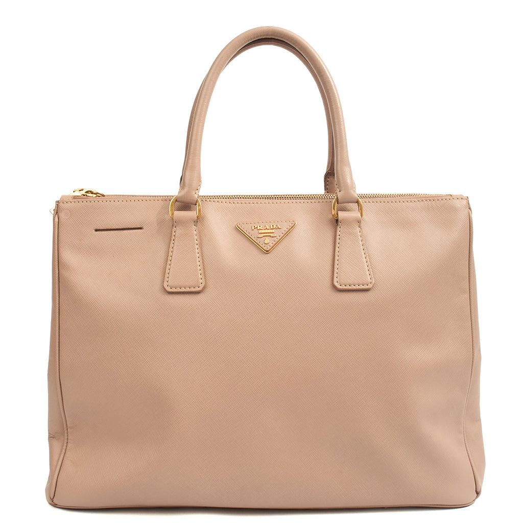Prada Tote Galleria - Medium Double Zip Tote in Pink, Saffiano Leather