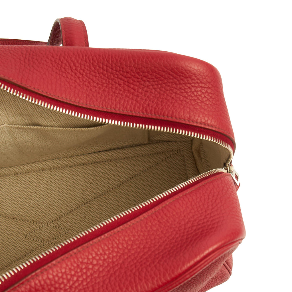 Hermes Tote Victoria 35 in Rouge Vif, Togo Leather