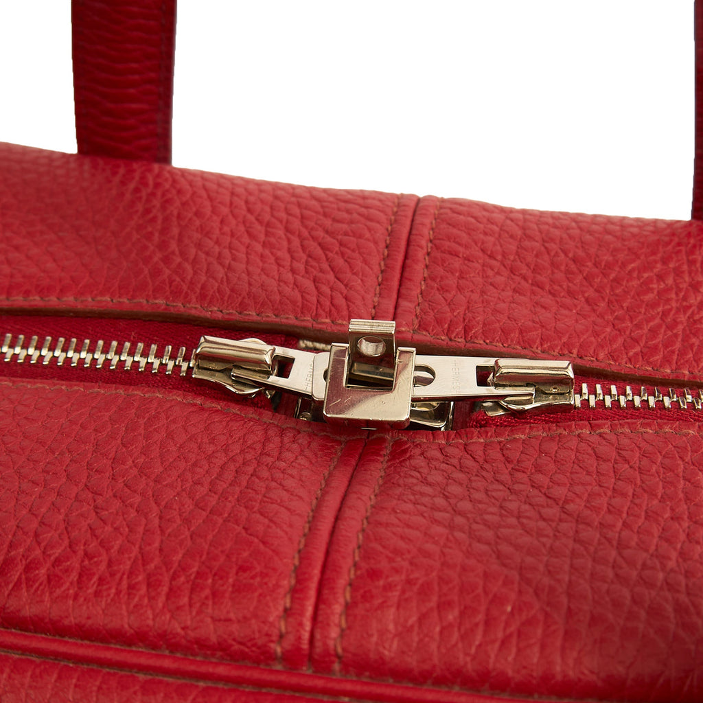 Hermes Tote Victoria 35 in Rouge Vif, Togo Leather