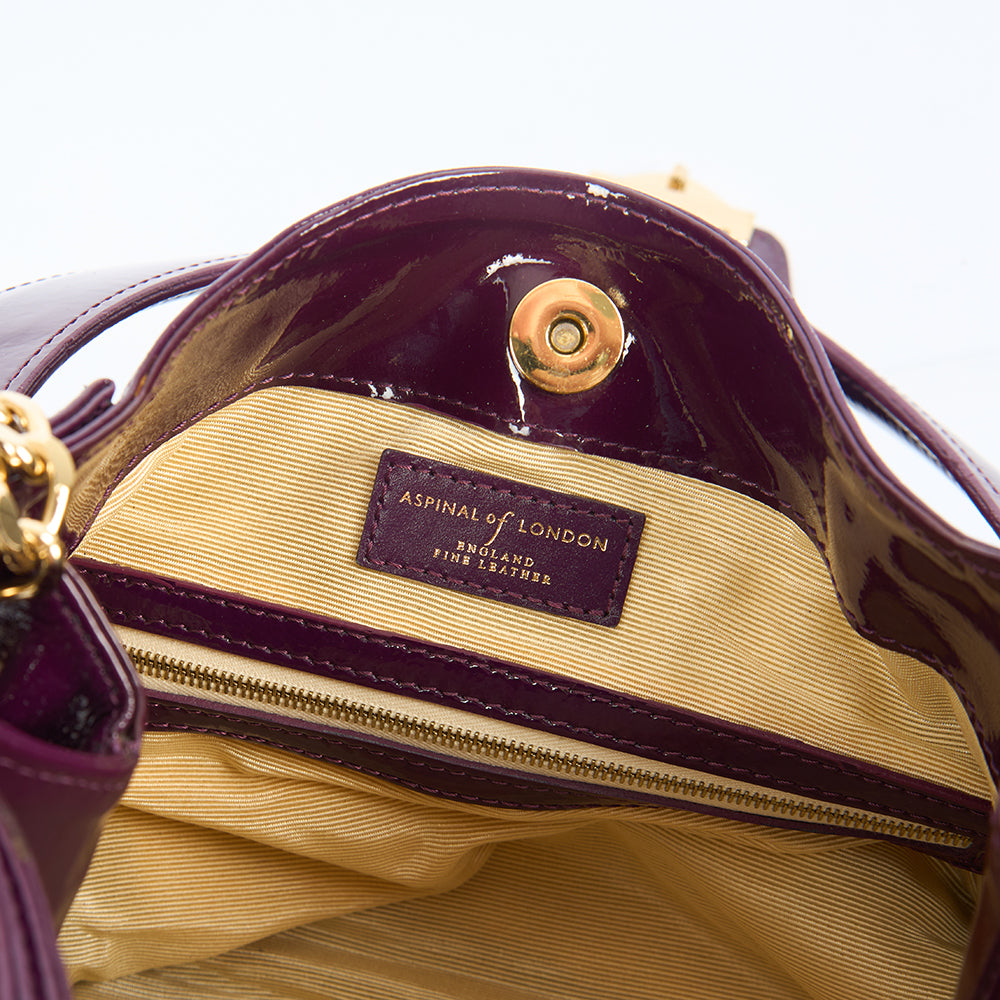 Aspinal of London Tote Barbarella in Purple, Leather