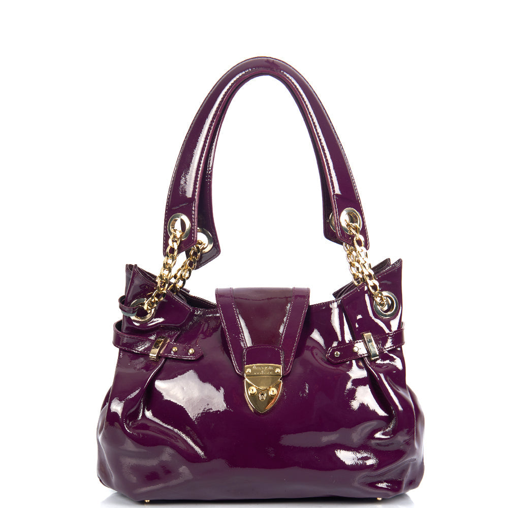 Aspinal of London Tote Barbarella in Purple, Leather