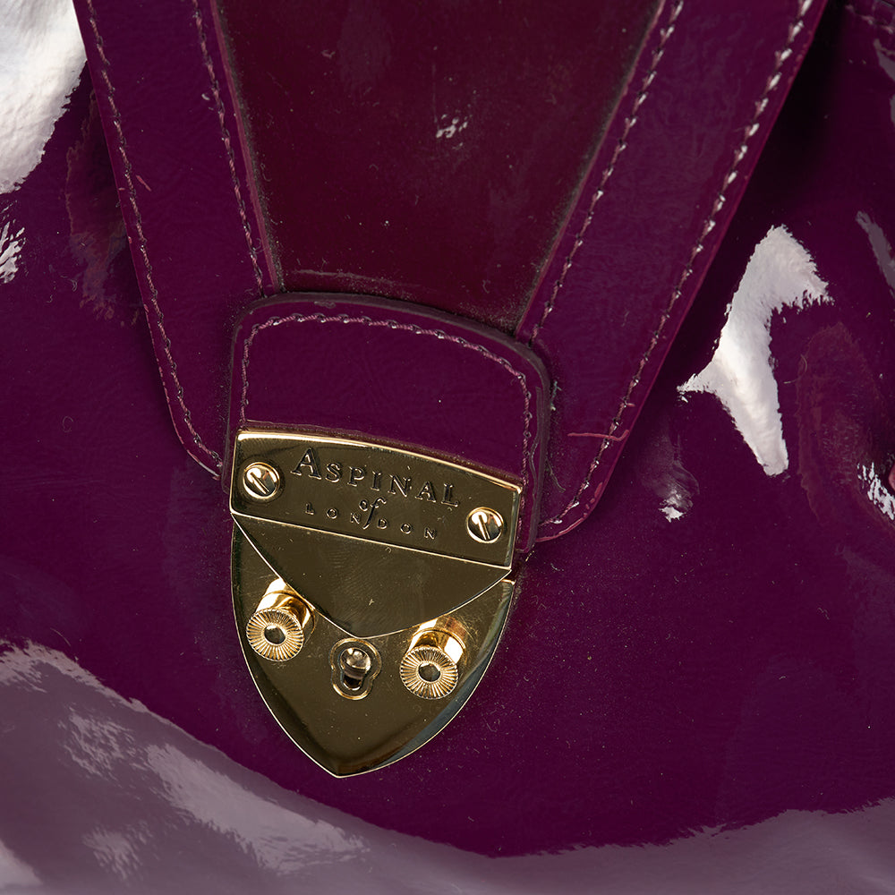Aspinal of London Tote Barbarella in Purple, Leather