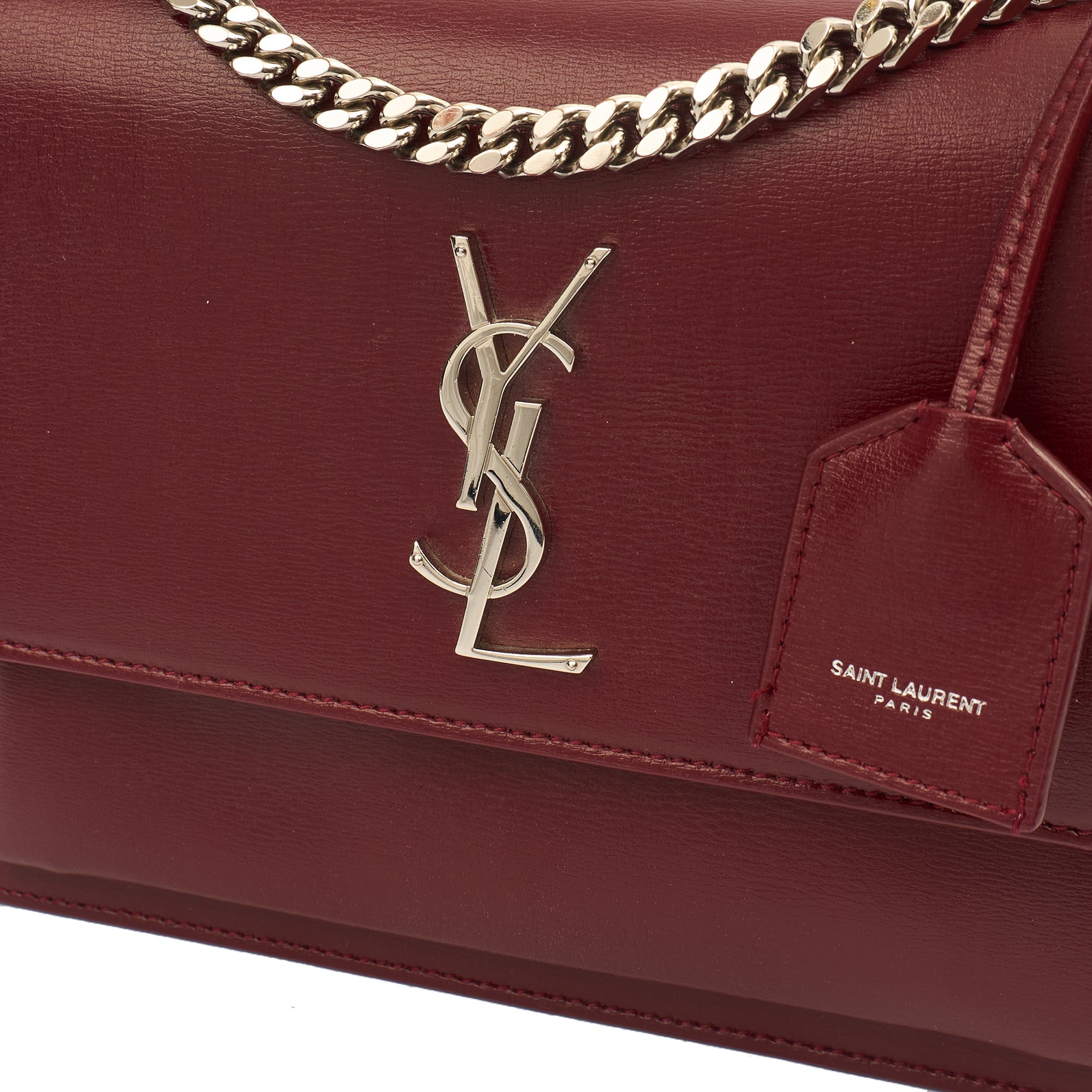 Saint Laurent Shoulder Bag Sunset - Medium in Red, Calfskin Leather