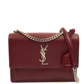 Saint Laurent Shoulder Bag Sunset - Medium in Red, Calfskin Leather