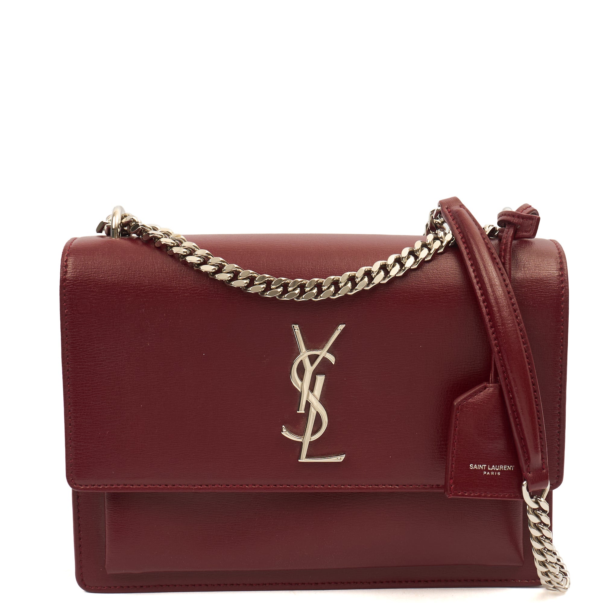 Saint Laurent Shoulder Bag Sunset - Medium in Red, Calfskin Leather