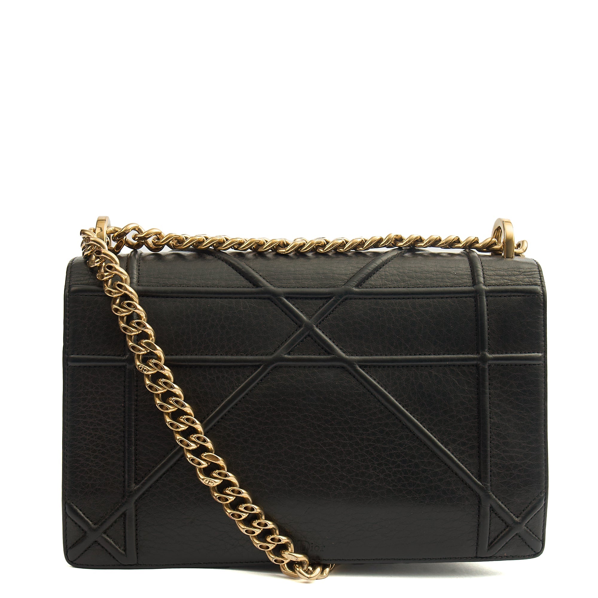 Christian Dior Shoulder Bag Diorama - Medium in Black, Calfskin