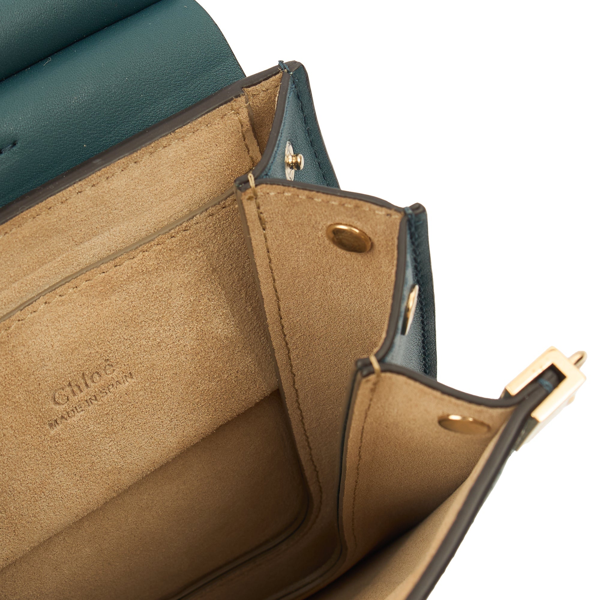 Chloe Cross Body Faye Day - Mini in Green, Calfskin Leather