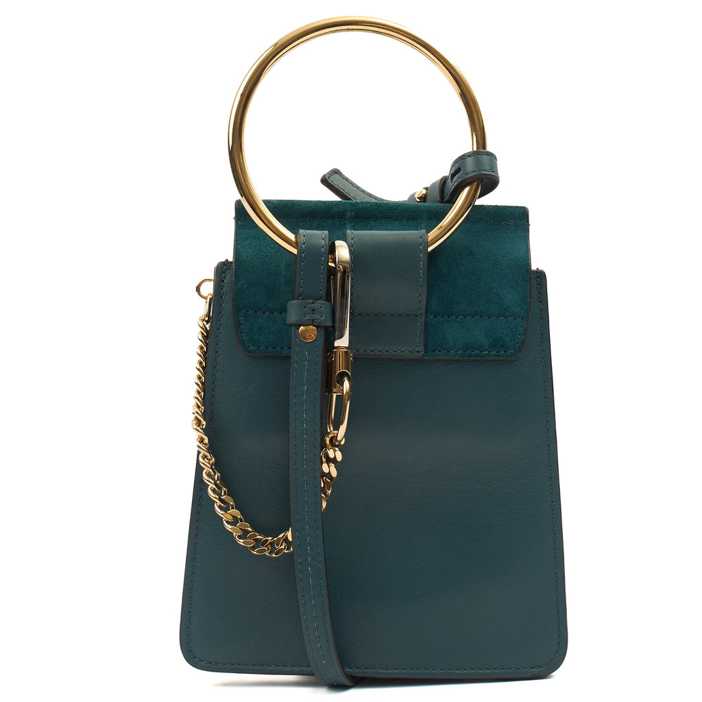 Chloe Cross Body Faye Day - Mini in Green, Calfskin Leather