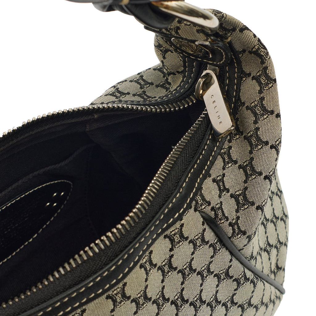 Celine Shoulder Bag Vintage Shoulder Bag in Navy, Canvas