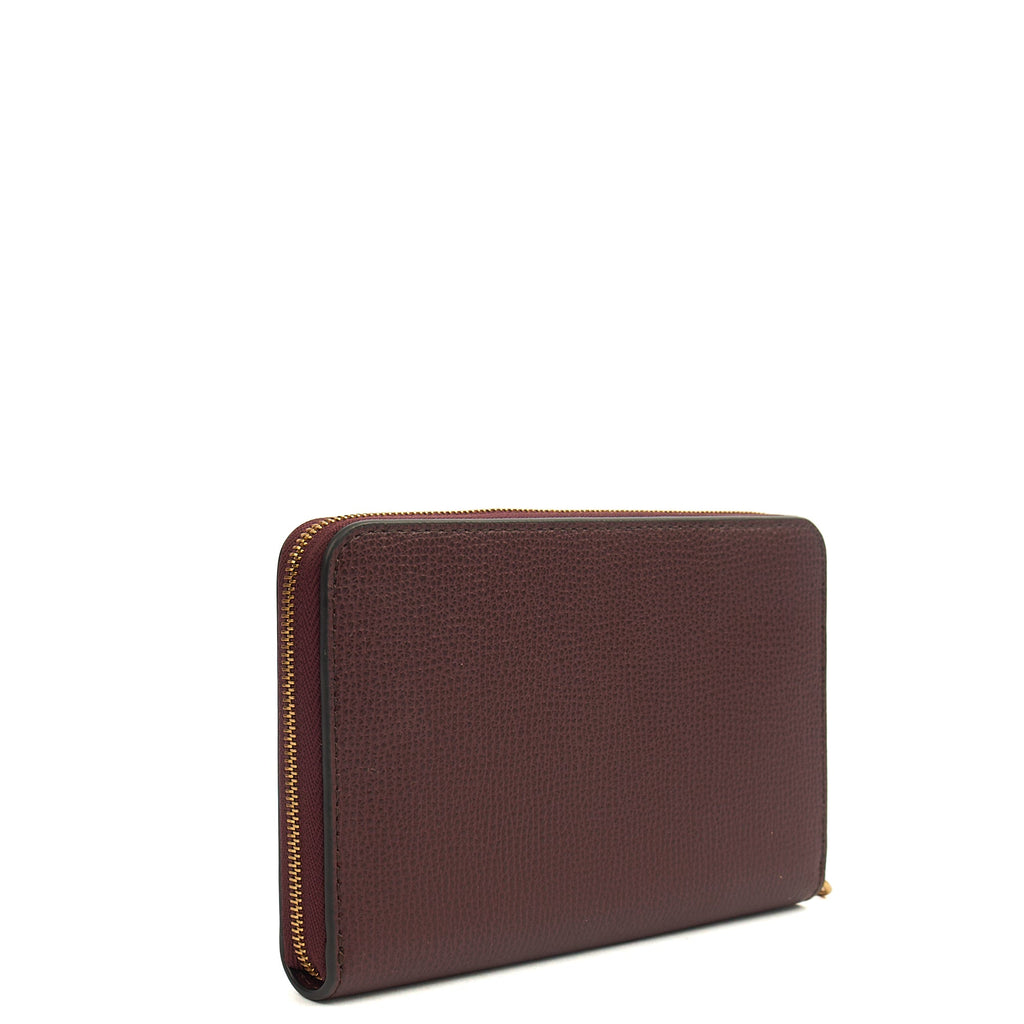 Mulberry Wallet Wallet in Oxblood, Calfskin Leather