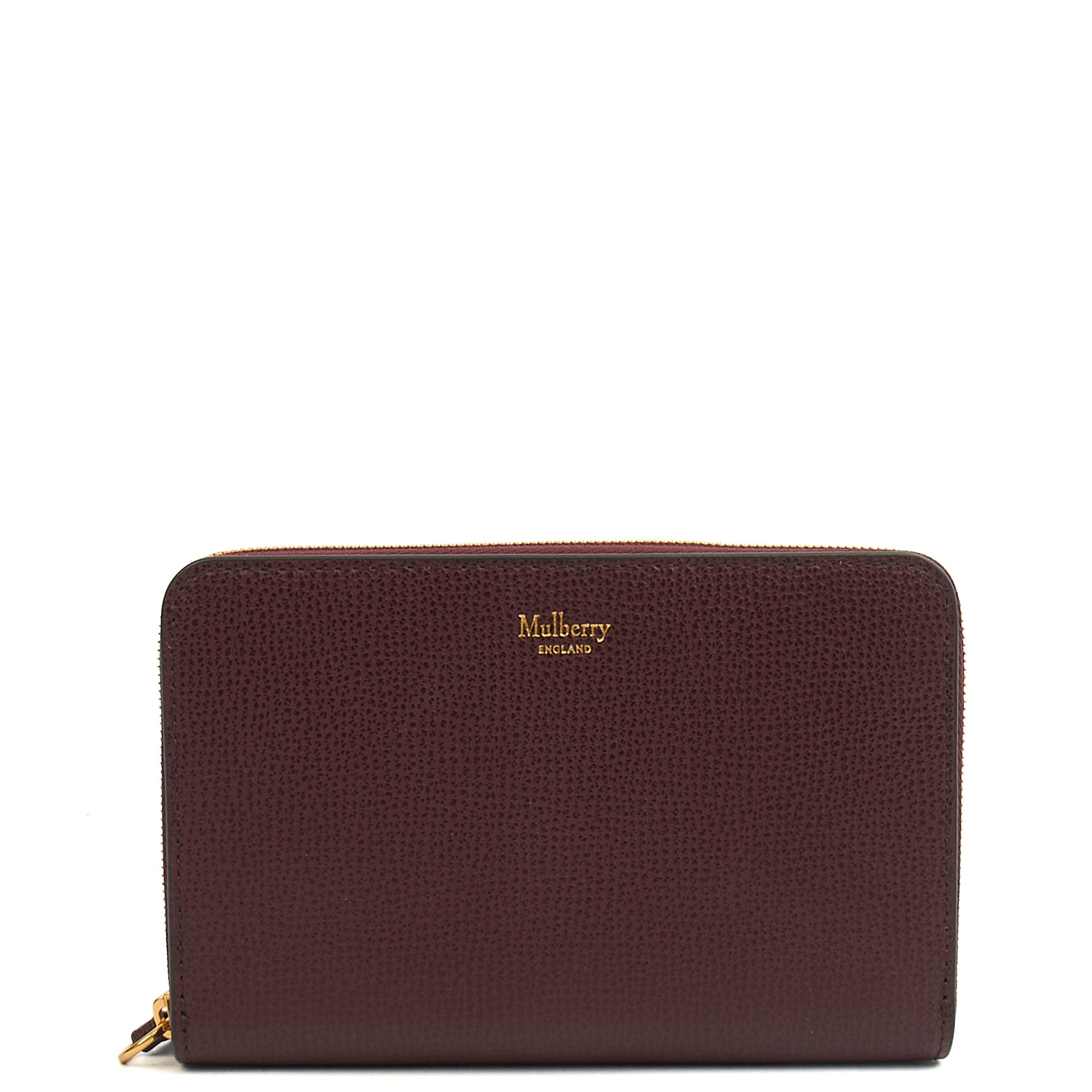 Mulberry Wallet Wallet in Oxblood, Calfskin Leather