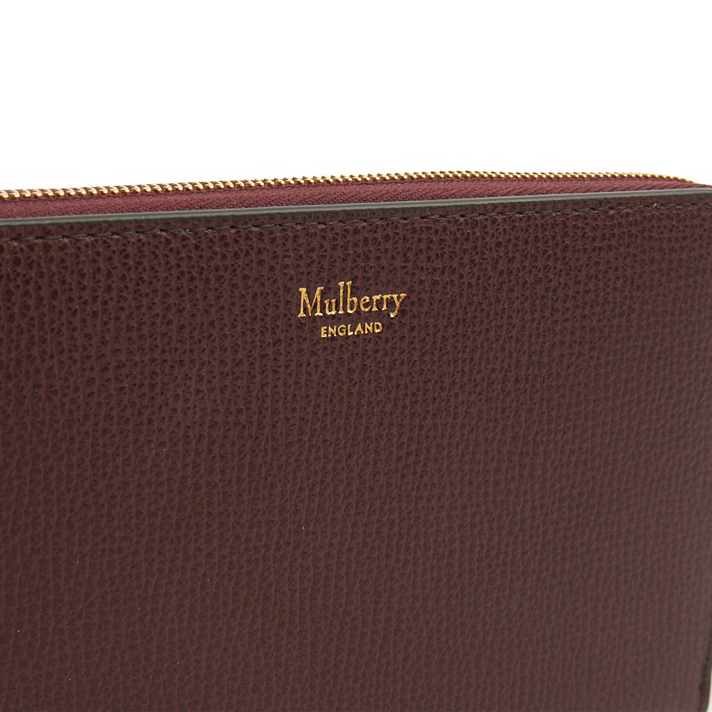 Mulberry Wallet Wallet in Oxblood, Calfskin Leather