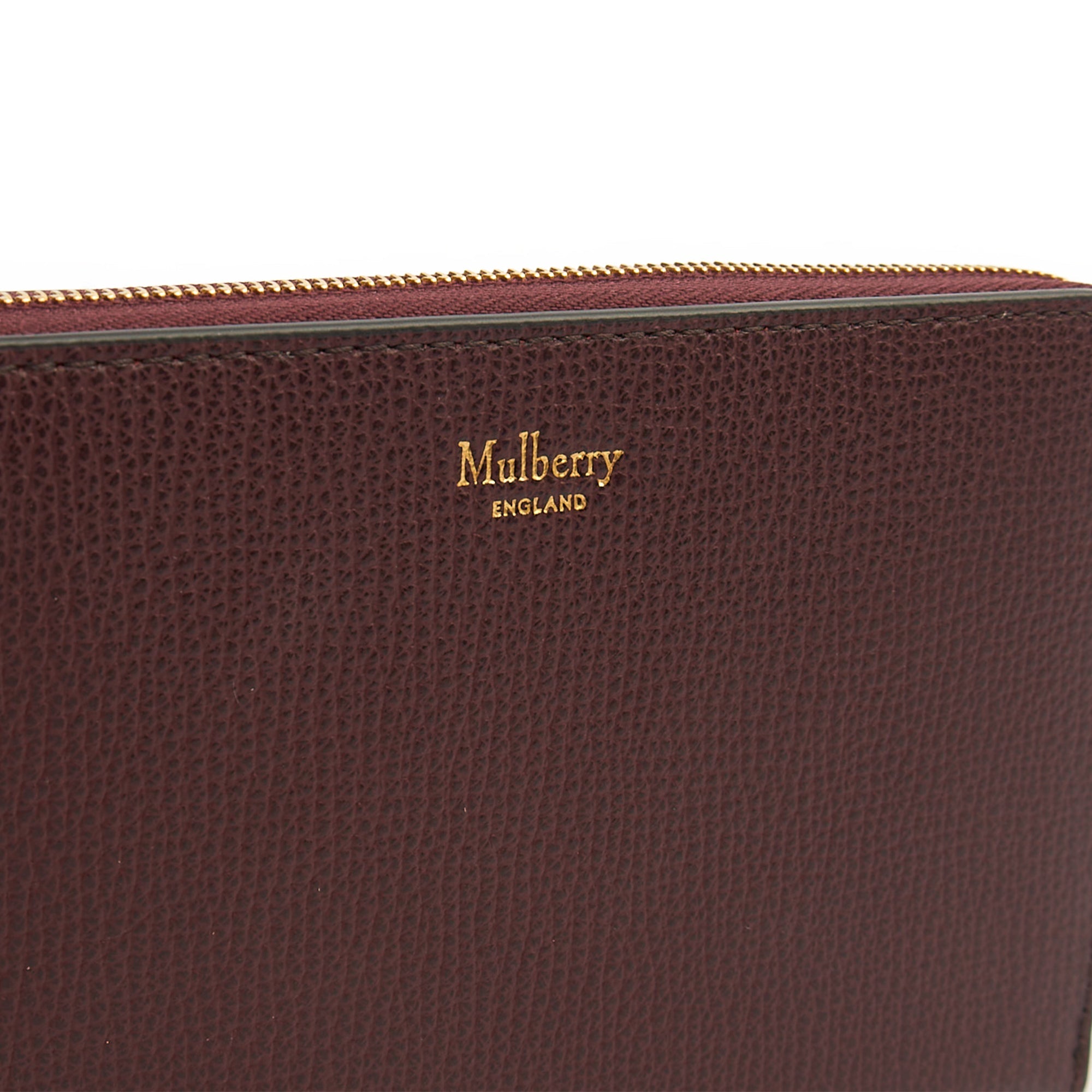 Mulberry Wallet Wallet in Oxblood, Calfskin Leather
