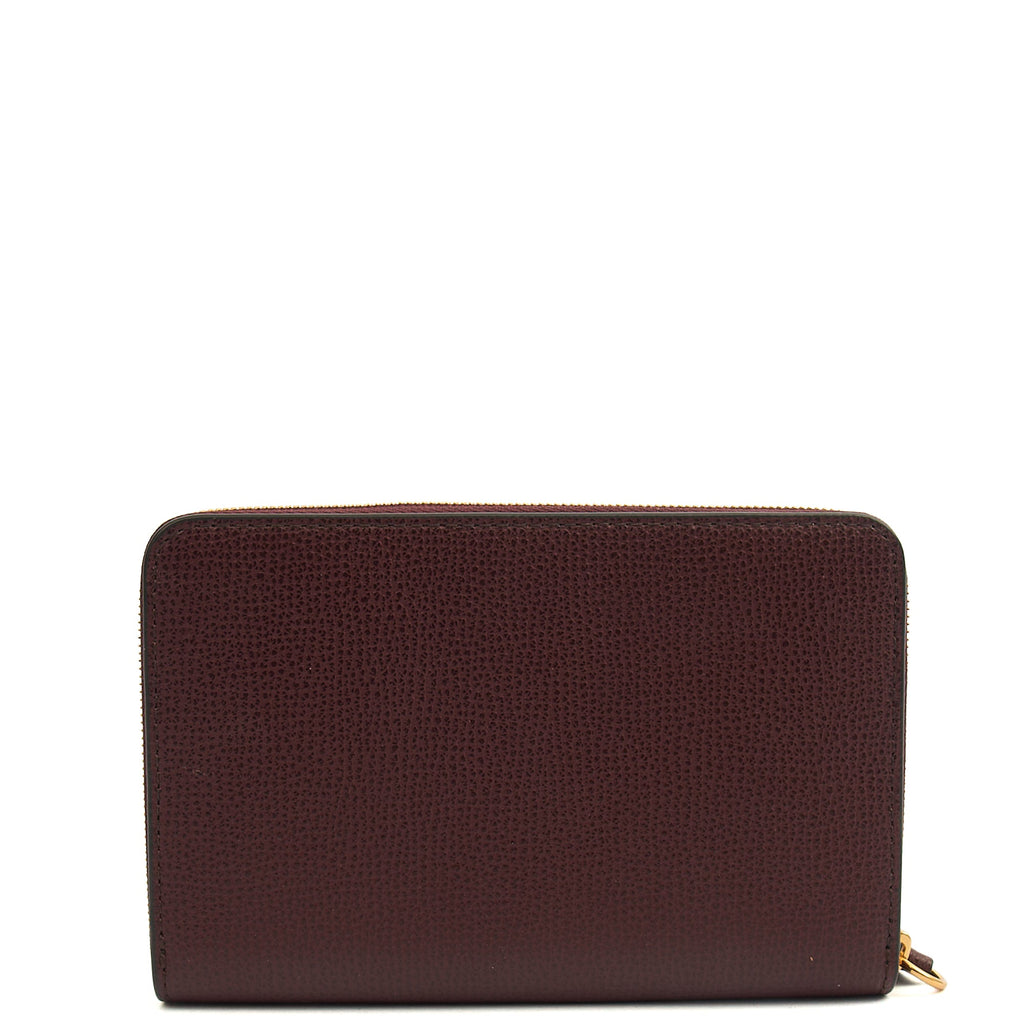 Mulberry Wallet Wallet in Oxblood, Calfskin Leather