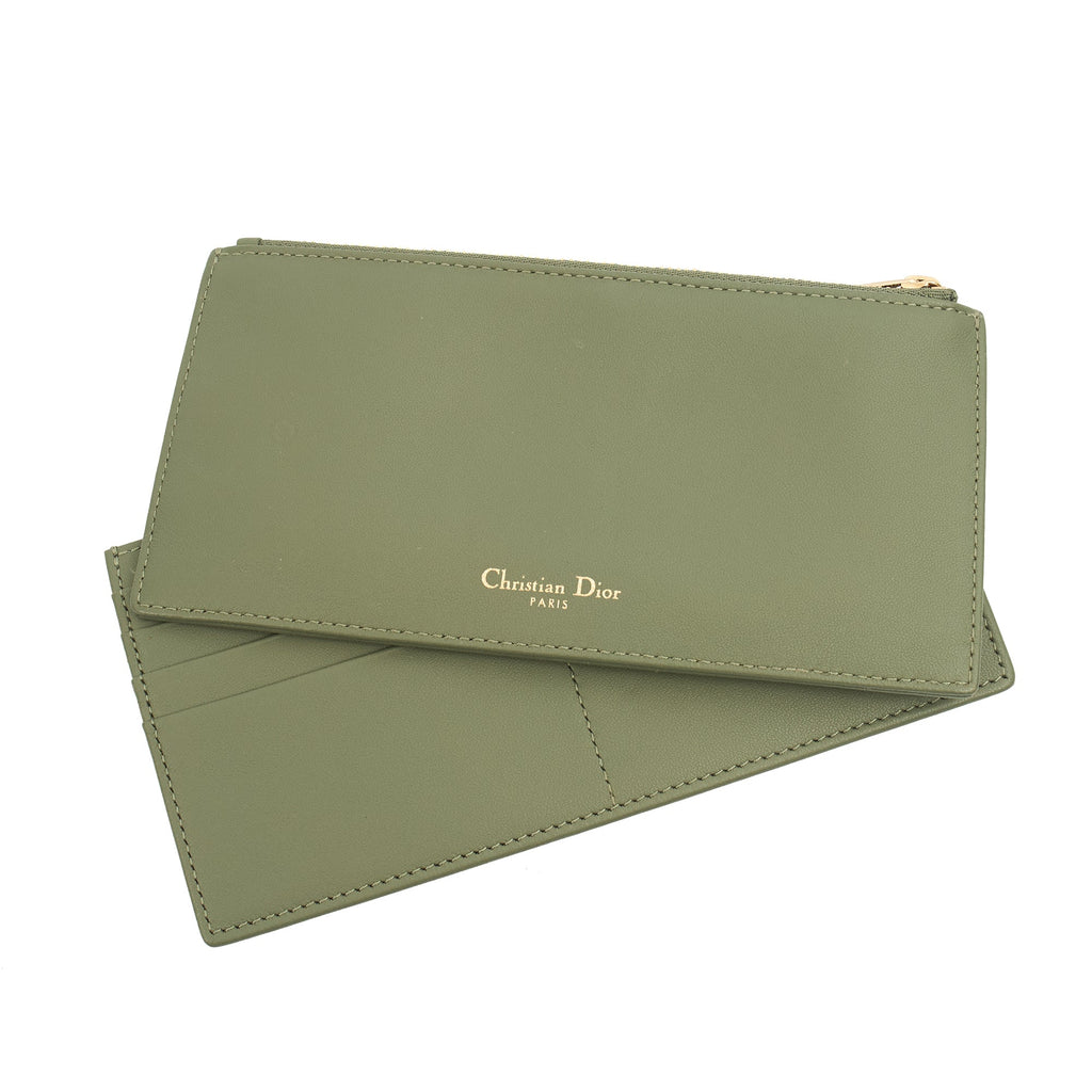 Christian Dior Cross Body Lady Dior Pouch in Green, Leather