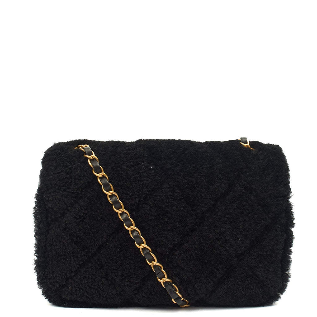 Chanel Shoulder Bag Flap Bag in Black, Canvas